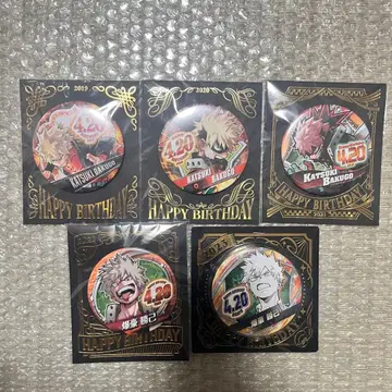 히로아카 바쿠고 카츠키 생일 캔뱃지 5개 세트
