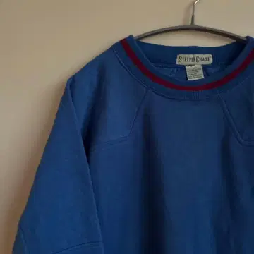 SteeleChase US 빈티지 빨간색 라인 퀼팅 트레이닝복