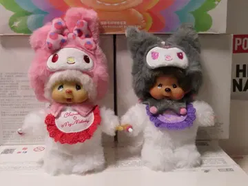 침탄 x 마이멜로디 & 몬치치 x 쿠로미 키체인 2체 세트