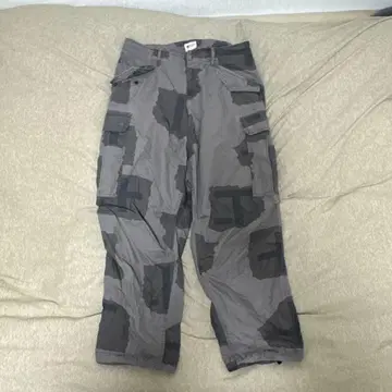 BEAMS 와이드 카고 팬츠 T패턴 카모