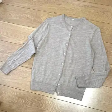 새상품급 무인양품 실크 혼방 울 가디건 M 사이즈
