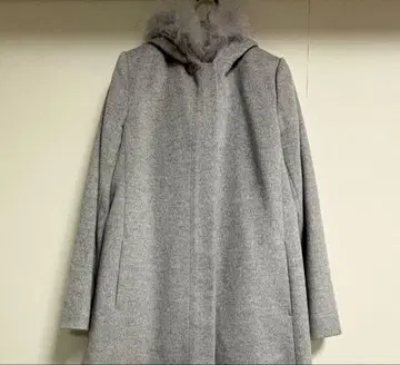 [ 새상품급 ] 그레이 퍼 포함 롱 코트