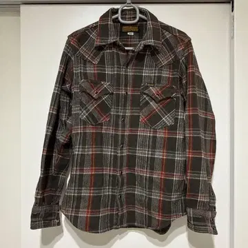 IRON HEART 체크 무늬 헤비 무게 플란넬 셔츠 S
