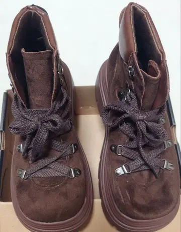 브라운 스웨이드 하이컷 부츠 25cm