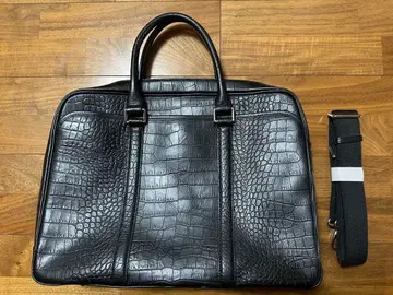 UNITED ARROWS 악어 엠보싱 가죽 브리프 케이스 비즈니스 백