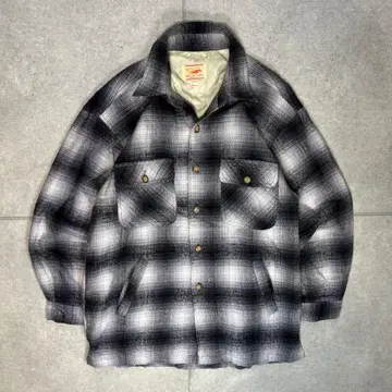 빈티지 CPO 자켓 90s 옴브레 체크 섀도우 퀼팅