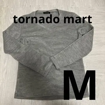 새상품급 Tornado Mart 그레이 V넥 긴팔 M 사이즈