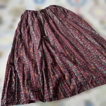 티티카카 TITICACA 플란넬 동양 패턴 스커트