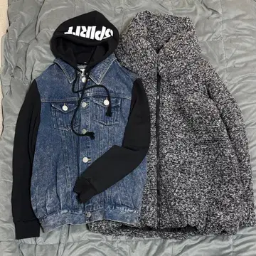 jouetie 후드 부착 데님 자켓 아우터 M 2착