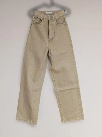 MOUSSY 베이지 스트레이트 데님