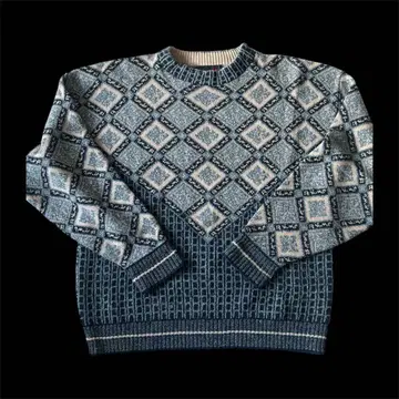 90s USA제 올 패턴 니트 스웨터 L