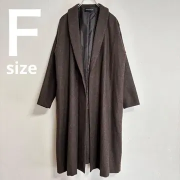 미즈이로 인드 여성용 숄카라 와이드 롱 코트 브라운 F