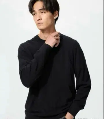 캐시미어 크루넥 스웨터 BLACK