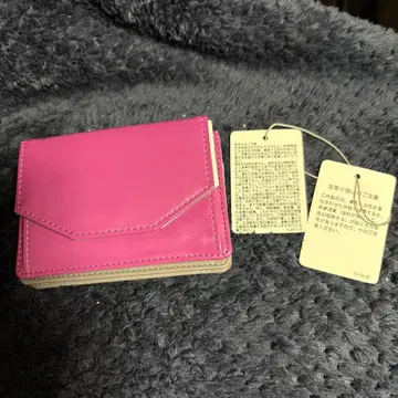 PAPILLONNER 핑크 가죽 명함지갑 겸 지갑