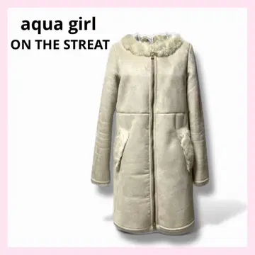 [새상품급] aquagirl ONTHESTREAT 인조 모피 무스탕 코트