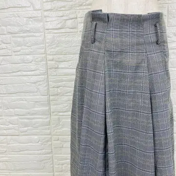 아나 스커트 S 체크 무늬 플리츠 비대칭 [ 1939 29 ]