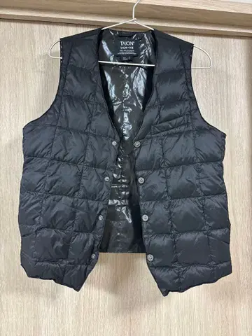 TAION 블랙 다운 베스트 M