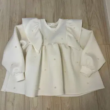 MARRY ME angel sweat 화이트 프릴 튜닉 F 사이즈