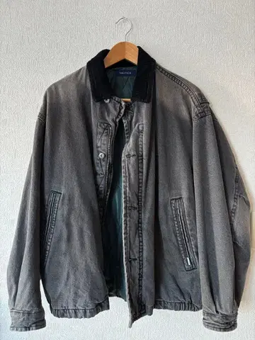 NAUTICA 데님 블루종 퀼팅 자켓