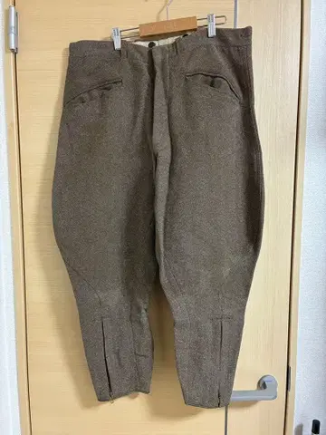 빈티지 조퍼즈 팬츠 브라운 코튼 프렌치 유로