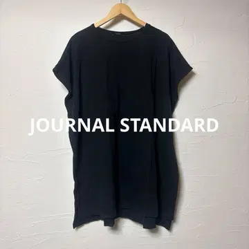 새상품급 JOURNAL STANDARD 슬리브리스 롱 셔츠/블랙