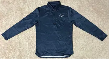 Callaway 캘러웨이 긴팔 골프 셔츠 M 남성용 네이비 체크 무늬