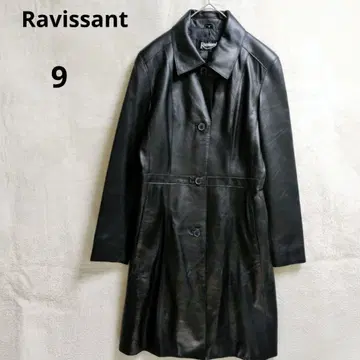 램 가죽 코트 램스킨 아우터 블랙 사이즈 9 심플