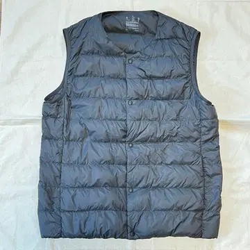 무인양품 노카라 다운 베스트 다크 그레이