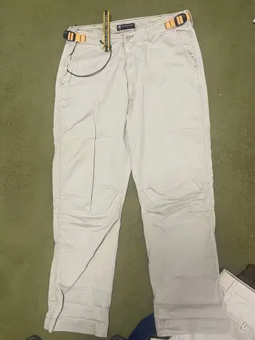 치노 팬츠 34x32 라이트 그레이 100% 코튼