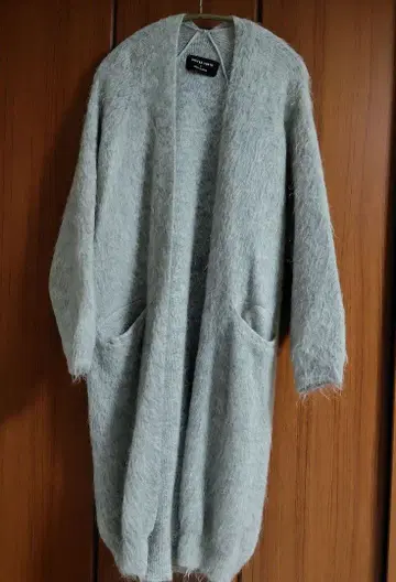 최종 가격 인하 UNITED TOKYO 모헤어 롱 가디건 라이트 그레이