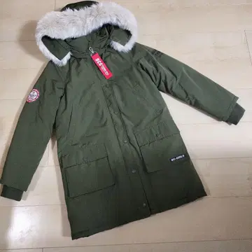 새상품 블루 크로스 걸즈 다운 코트 L 160 나루미야 미니 코트