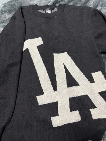 NEW ERA LA 로고 블랙 니트 스웨터 XL