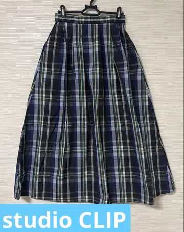 [ 스튜디오 클립 ] 체크 무늬 롱 스커트