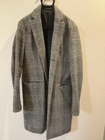 GLOBAL WORK 체스터 코트 그레이 계열 체크 무늬