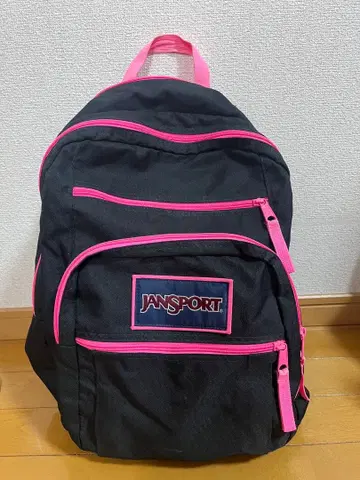 JANSPORT 블랙/핑크 백팩