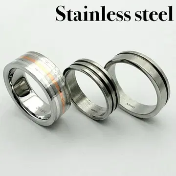 [ 특가품 ] 써지컬 스테인리스 반지 3세트
