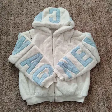 THICC 퍼 블루종 보아 로고 화이트 블루 서브컬쳐