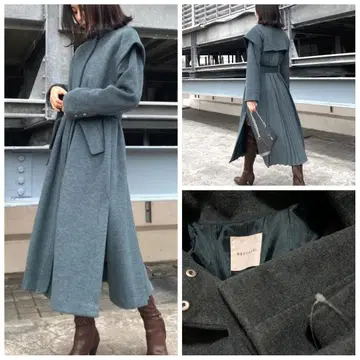 새상품 REDYAZEL 3way 스탠드 카라 백 플리츠 코트