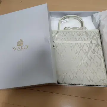 WAKO 베이지 핸드백 파우치 포함 미사용 새상품