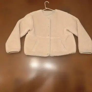 [ 고품질 ] 애프터눈 티 베이지 보아 자켓 리버서블