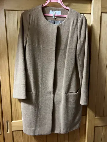 [새상품급] aba house 베이지 노카라 롱 코트