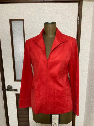 자켓 아우터 슬림 빨간색