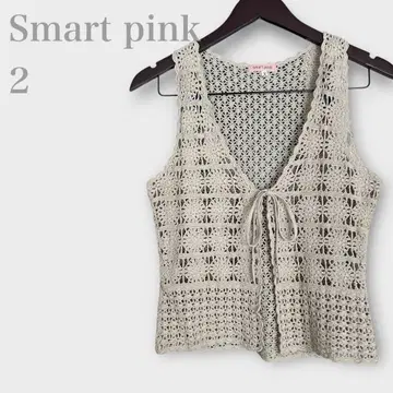 스마트 핑크 열쇠뜨기 레이스 베스트 베이지 M 봄/여름