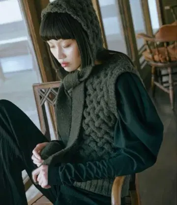 TELOPLAN 니트 베스트 그린