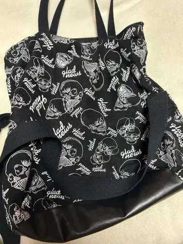 글래드 뉴스 토트백 해골 스컬 y2k 헤이세이 갸루 고딕
