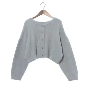 [ 새상품 ] archives 아카이브 크롭 페더 니트 가디건 그레이