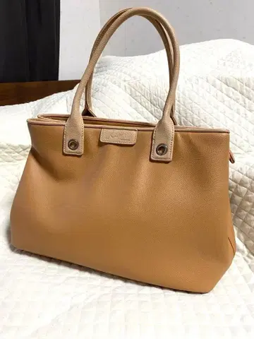 키타무라 베이지 합성 피혁 백