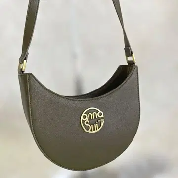 [ 즉시 발송 ] 레어 안나수이 원 숄더백 하프문 가죽 올리브