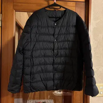 무인양품 노카라 이너 다운 자켓 블랙 XL 사이즈
