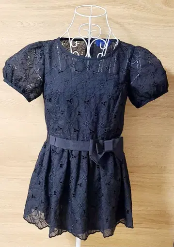 엠즈 그레이시 M'S GRACY 컷워크 레이스 반팔 그로그랭 리본